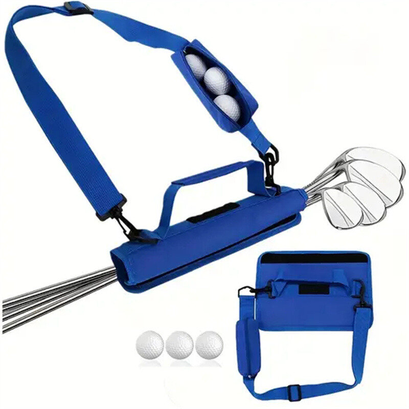 Portable Golf Club Carrier Bag Lightweight Carry Driving Training Travel Range Adjustable Course Shoulder Strap Crossbody Bag