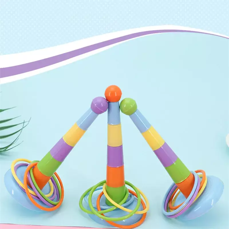 Funny Mini Circles Toy for Children Intelligence Developmental Game Colorful Throwing Rings Parent-child Games Activity Training