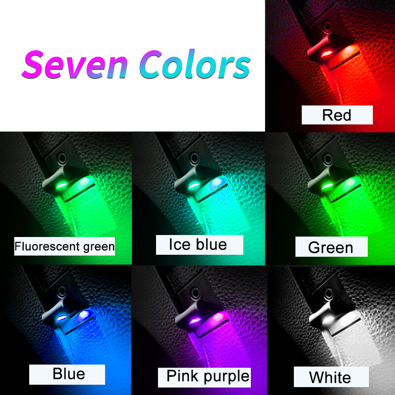 Автомобильная светодиодная лампа с USB-кнопкой, 1 шт, 7 цветов, декоративная лампа, портативное освесветильник для салона автомобиля, дома, ноутбука