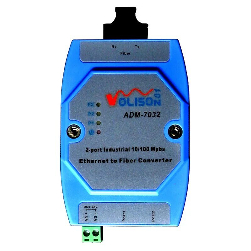 ADM-7032 SC SC1 FC industriale 1 ricetrasmettitore ottico 2 in fibra ottica convertitore fotoelettrico binario di guida