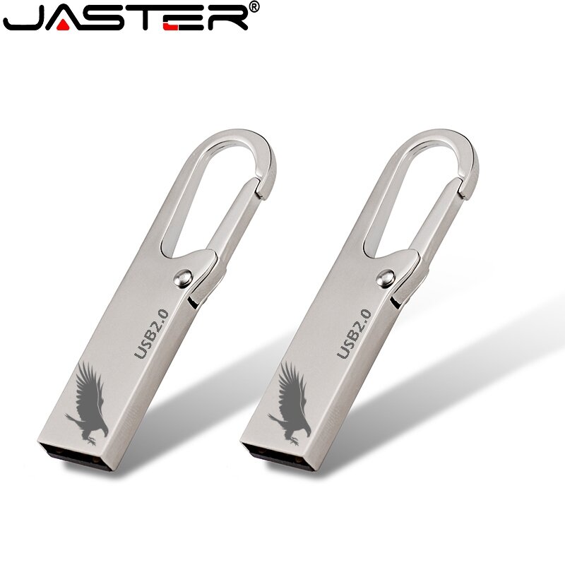 JASTER USB แฟลชไดรฟ์โลหะ USB 2.0 ไดรฟ์ปากกา 4GB 8GB 16GB 32GB 64GB 128GB Pendrive Micro USB Memory Stick U Disk