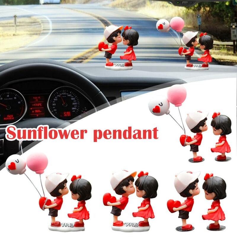 Lovely Car Accessories Cartoon Couples Action Figure Vent Accessories Gifts Freshener Air Interior Car Dashboard Decoration W9A8