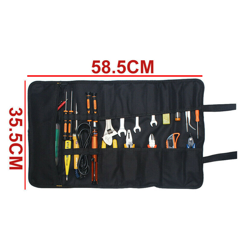 กระเป๋าเครื่องมือม้วนอเนกประสงค์สำหรับเก็บเครื่องมือแบบพกพากระเป๋าประแจพับผ้าอ๊อกซ์ฟอร์ด600D