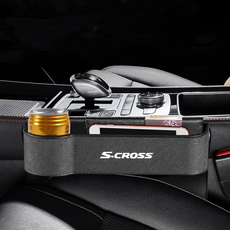 Car Seat Crevice Gaps Storage Box Seat Organizer Gap Slit Filler Holder For S-CROSS SCROSS Car Slit Pocket Storag Box