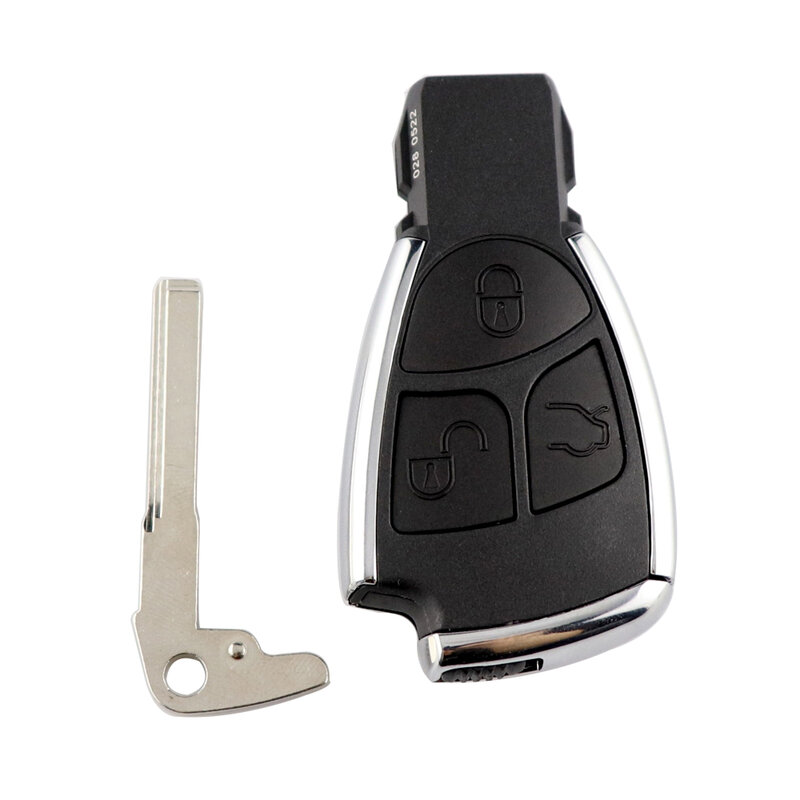 เปลือกกุญแจรถรีโมทที่ดัดแปลงแล้วสำหรับ Mercedes Benz B CLS C E S ML CLA CLK CL + W211 W210 W205 W203 W212 W221ที่ครอบกุญแจไม่มีโลโก้