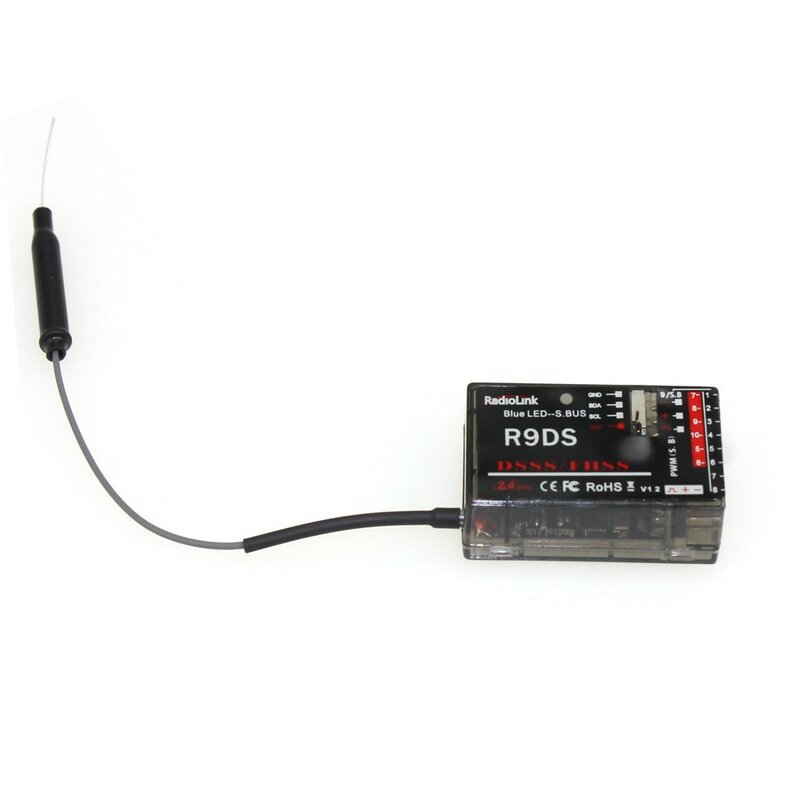 RadioLink R9DS 2.4G 9CH DSSS & FHSS جهاز استقبال ل RadioLink AT9 AT10 جهاز إرسال RC متعدد الدوار دعم ل S-BUS PWM