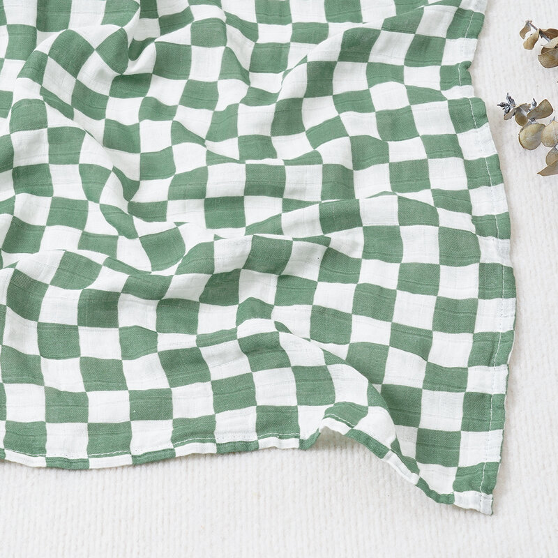 Elinfant-Ensemble de 2 pièces de couverture d'emmaillotage en mousseline 100% coton, serviette de bébé en bambou et coton doux, couverture de poussette lourde pour photo