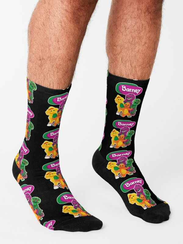 Barney (barney & friends) meias femininas meias de ciclismo meias masculinas meias de halloween