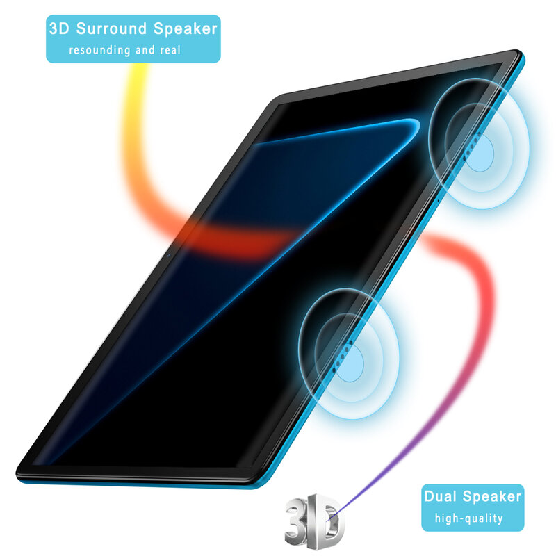 10,1 Zoll Tablet Android10 Telefonanruf SIM-Karte 3g 4g lte 4GB 64GB Octa Core FM Wi-Fi Bluetooth IP-Display