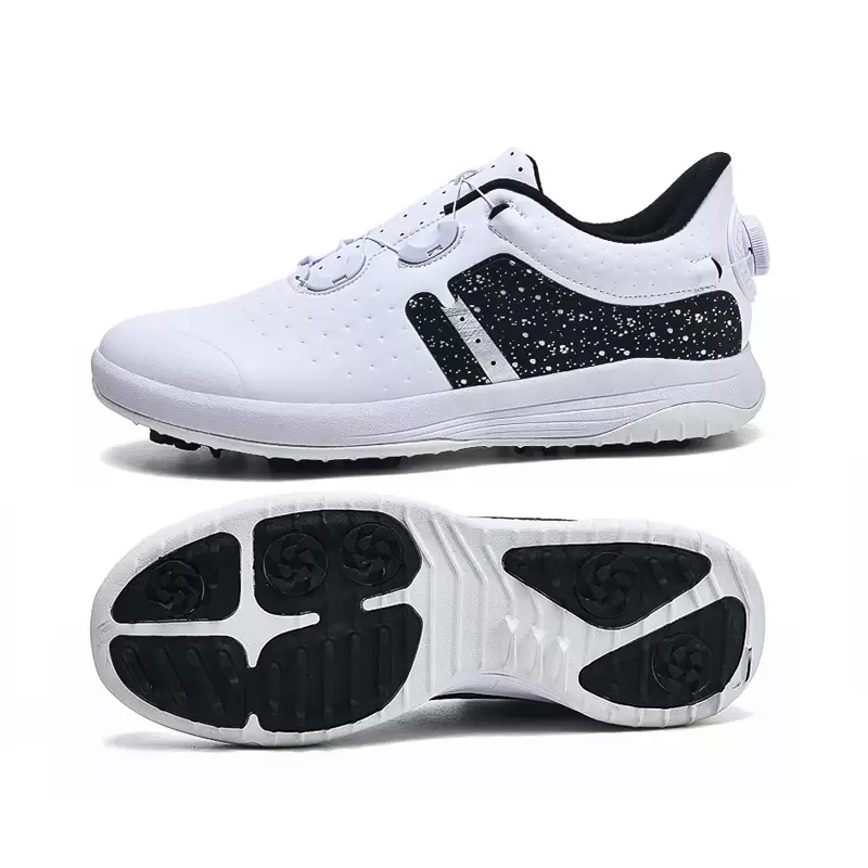 Professional Golf Shoes for Men Quality Outdoor Male Fashion Flat Walking Leather Sneakers Blue Black Man Golf Shoes Big Size