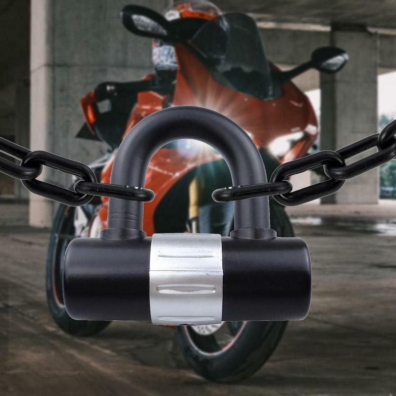 Candado en U de alta resistencia para motocicleta, candado antirrobo de acero endurecido irrompible, candado impermeable para bicicleta de carretera, llave de seguridad al aire libre