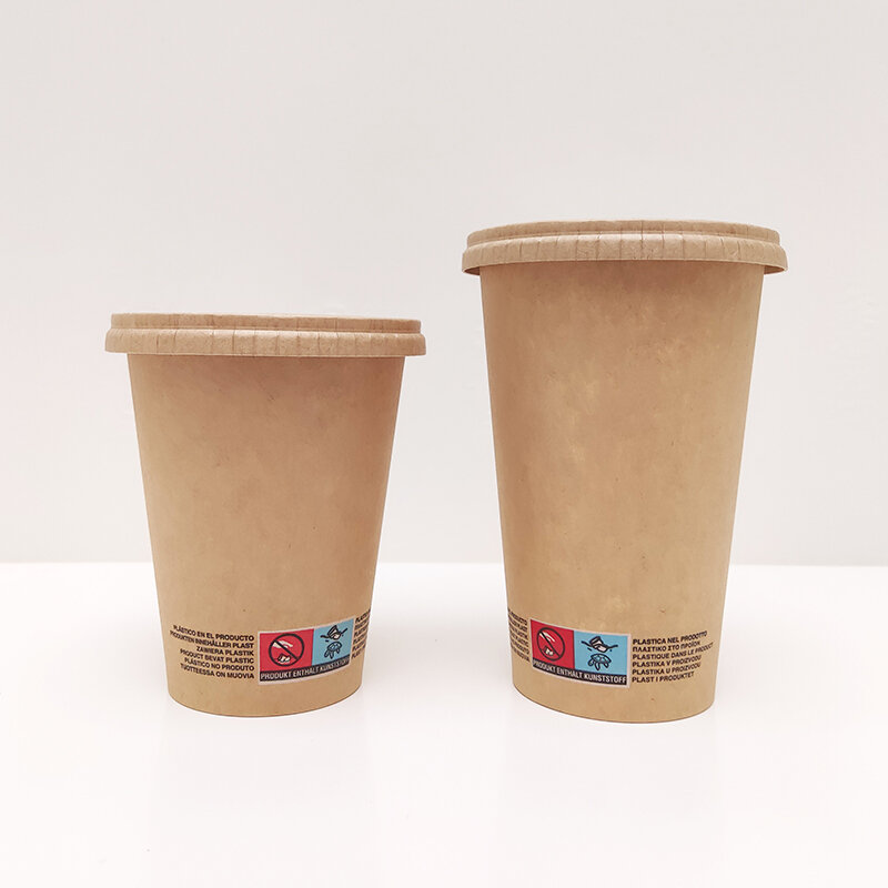 Customized productFood Grade Paper Cup Pla Disposable Ripple Double Wall Hot Coffee Cup And Lids