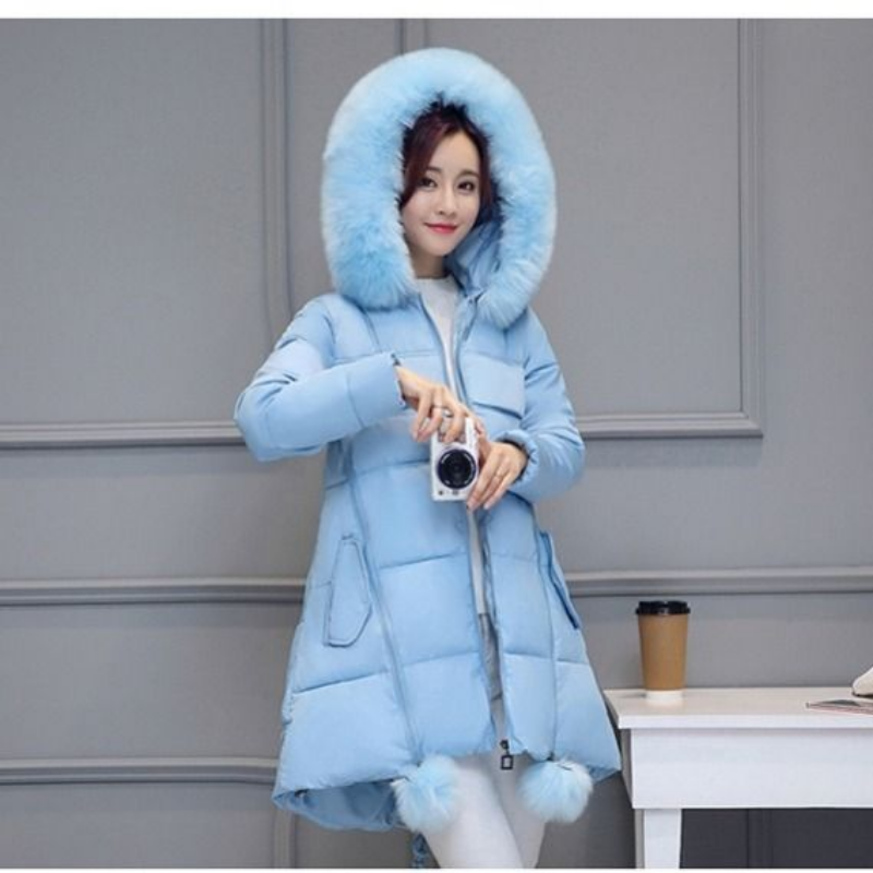 冬の綿のジャケット,女性の冬のコート,長さ,ルーズ,人工の毛皮の襟,オーバーコート,2023