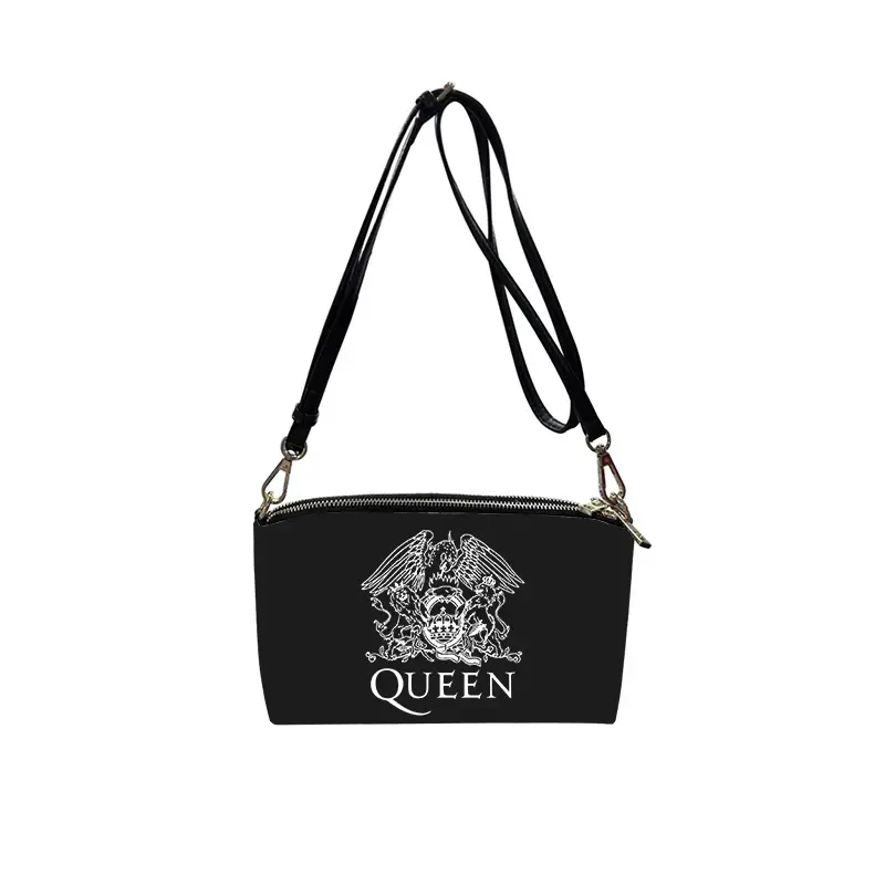 Queen band Freddie Mercury-Bolso cruzado de PU para mujer, bandolera pequeña cuadrada minimalista, a la moda, novedad de 2023