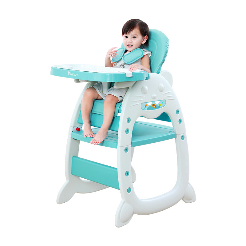 Montasen-Chaises d'alimentation hautes pour bébé, bureau d'étude multifonctionnel, chaises d'alimentation en plastique, 3 en 1