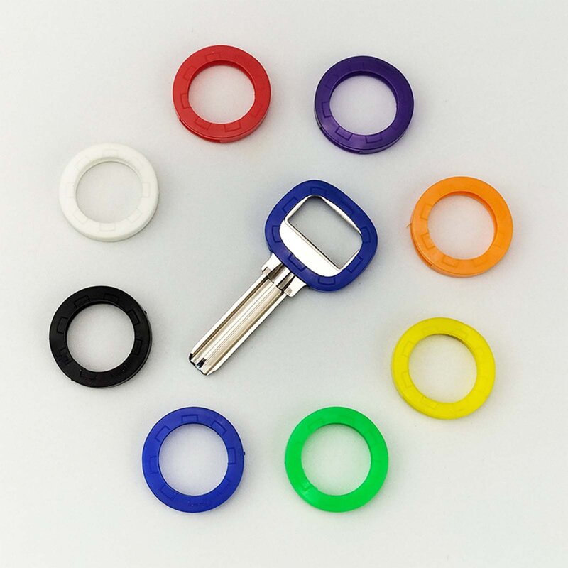5pcs Key Caps Covers Rings Keys Identifier Coding Tags PVC Sleeve Protecting Your Key Heads from Dirty