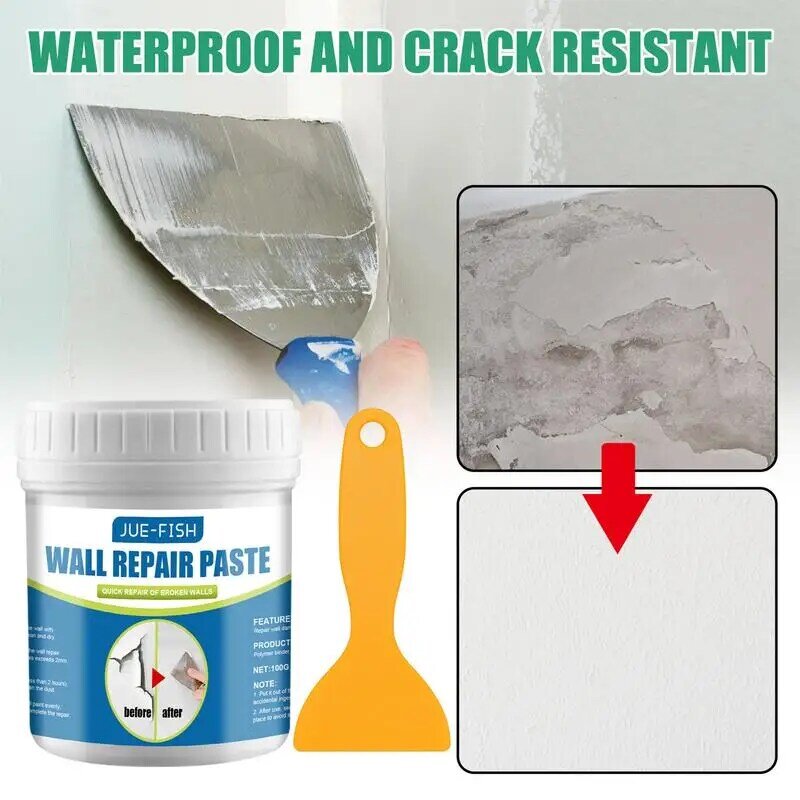 Wall Mending Agent Cream With Scrape Wall Paint Peeling Crack Repairing Agent Quick Drying Patch Restore Covering Stain