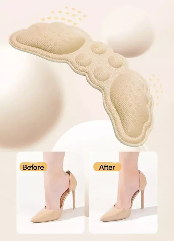 Women High Heel Insoles Butterfly Adjust Size Heel Liner Grips Protector Sticker Heel Pad Foot Care Anti Keep Abreast Heels Pads