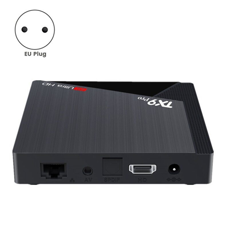 TX9 프로 안드로이드 10.0 셋톱 박스, 4K HD 듀얼 브랜드 2.4G 5.8G 와이파이 미디어 플레이어, AIIwinner H313 스마트 TV 박스, EU 플러그