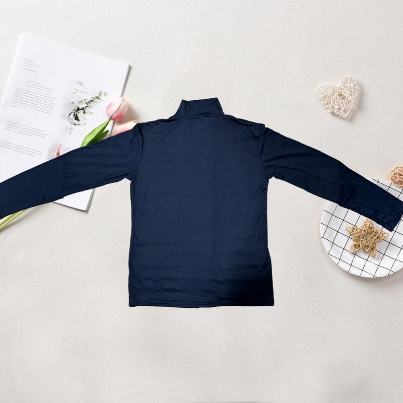 Koszula z dzianiny jesienny sweter z golfem w jednolitym kolorowy pulower