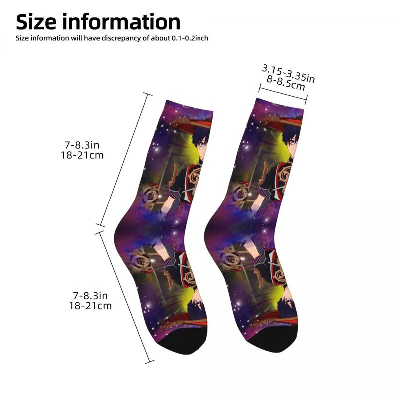 Scaramouche Genshin Impact Husbando Socks Harajuku Super Soft Stockings All Season Long Socks Accessories for Man Woman Gifts