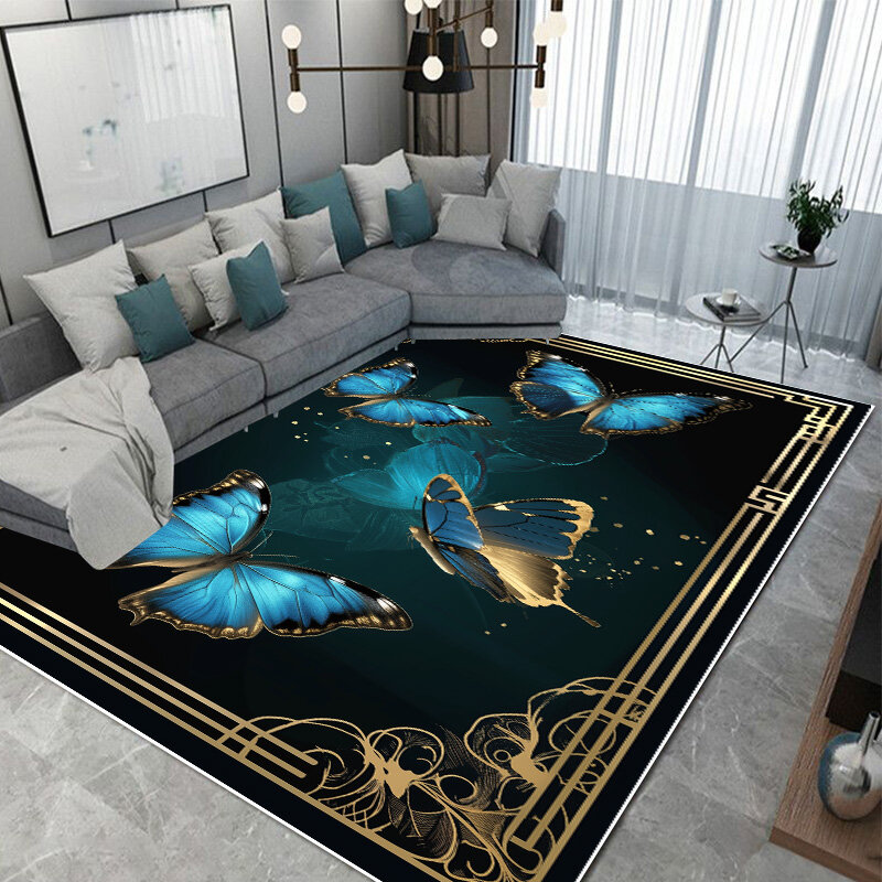 거실용 3D 패션 드림 나비 카펫, 유럽 레트로 미끄럼 방지 바닥 매트, 침실 클로크룸 장식 러그