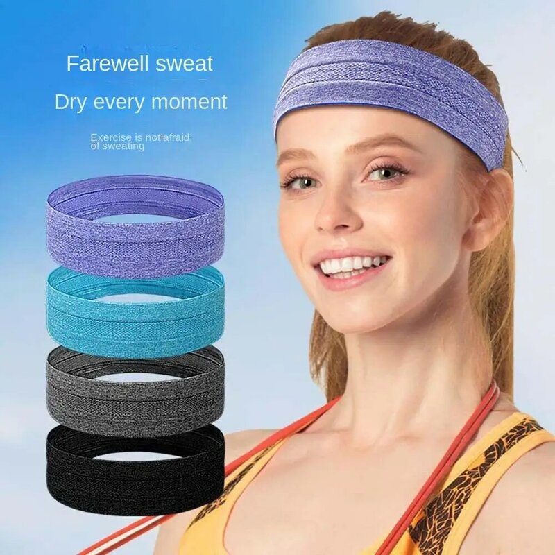 Haar Wrap Brace Hoofd Zweetband Yoga Haarbanden Elastische Hoofdriem Sport Elastische Hoofdriem Hardloop Hoofddeksels Effen Kleur