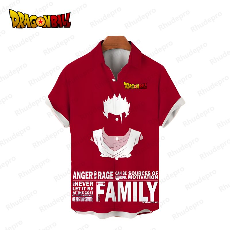 Camisas de Dragon Ball Z para hombre, ropa estética de Vegeta, Tops de Anime Goku Cool, estilo playero Harajuku, manga corta de gran tamaño, 2024