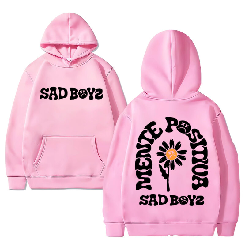 Singer Junior H Sad Boys Flower Graphic hoodie Men Women Casual Fashion Fleece Long sleeve Sweatshirts Unisex Oversized tops