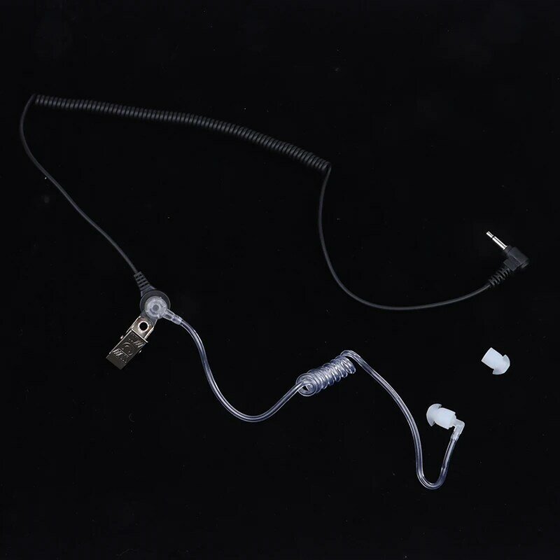 스트레이트 리스닝 투명 플렉시블 어쿠스틱 튜브 이어피스, 3.5mm 이어폰 헤드셋, 워키토키용 모노 잭, 1PC