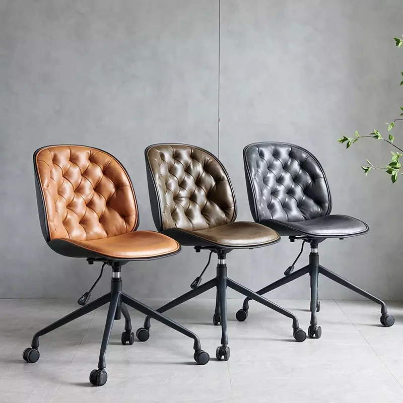 Креативные офисные стулья со спинкой, компьютерное кресло, офисная мебель в скандинавском стиле, поворотный стул с подъемом, простой металлический обеденный стул для ресторана