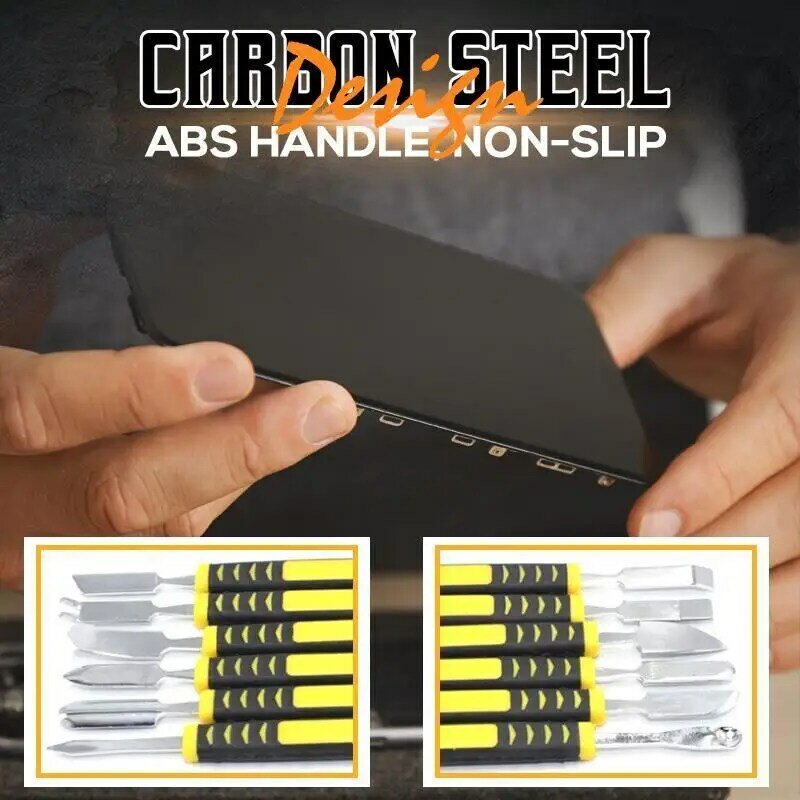 Metal Crowbar 6-Piece Set Small Metal Spudger Pry Opening Repair Tools Kit for Mobile Phone Metal Crowbar Pry Bar Dropshipping