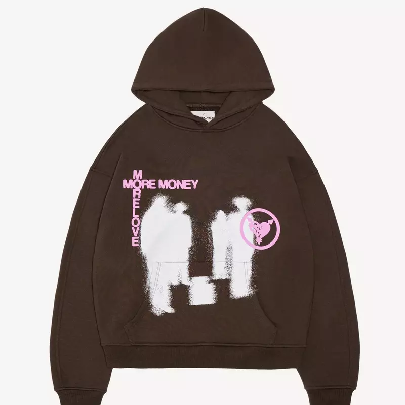 Hoodie Harajuku Hip Hop 2024 Y2k, Sweatshirt bertudung ukuran besar motif grafis Retro, atasan Gotik serbaguna longgar baru