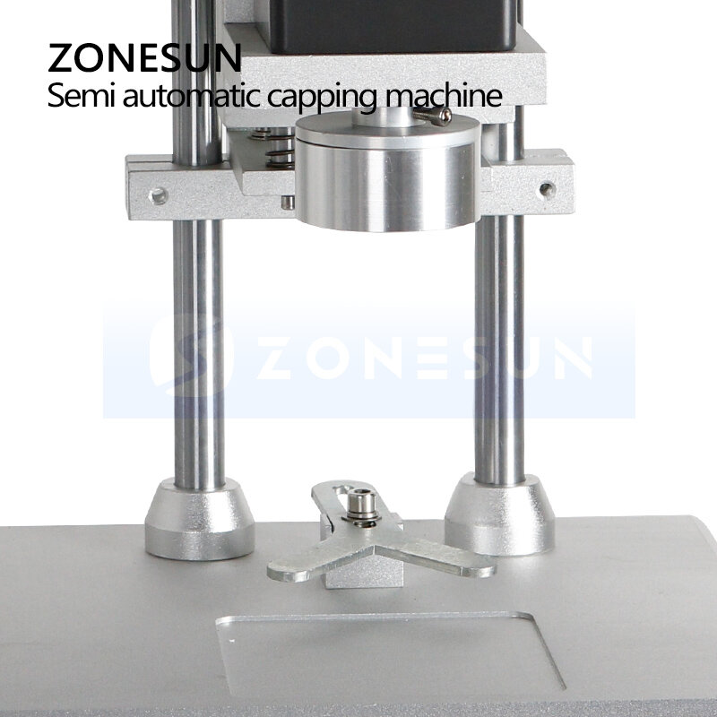ZONESUN электрическая полуавтоматическая машина для укупорки гелевых бутылок для лосьона для рук с откидной крышкой и завинчивающейся машинкой