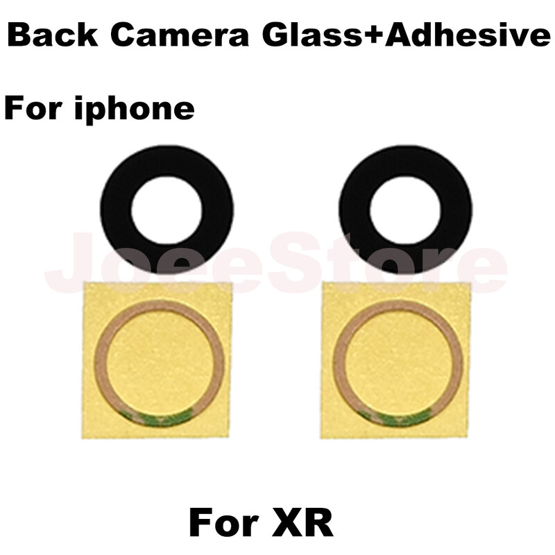 Стеклянный объектив задней камеры 2 комплекта для iPhone 14 13 12 11 Pro Max X XS XR 6 6S 7 8 Plus Big Camera Glass с клеем для наклеек 3M