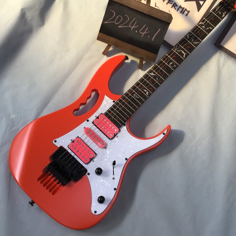 Gitara elektryczna pomarańczowy mahoniowy korpus uniwersalny rozmiar, darmowa wysyłka w magazynie gitary natychmiastowa dostawa guitarra
