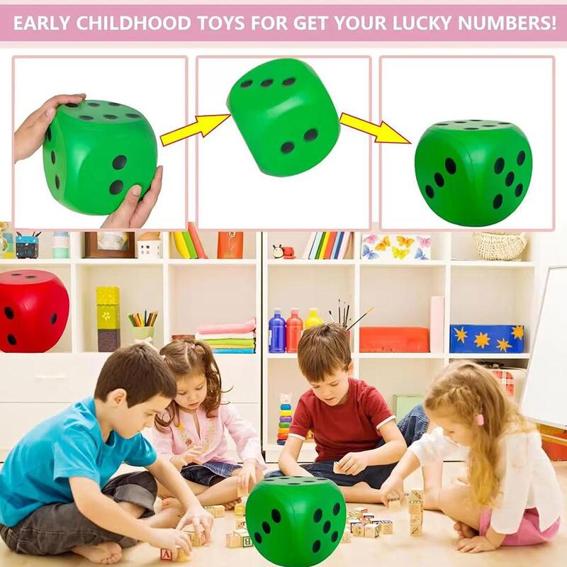 Busa dadu lembut enam sisi mainan anak menghitung alat bantu belajar untuk kelas papan permainan kelas kelas mengajar matematika O1b0