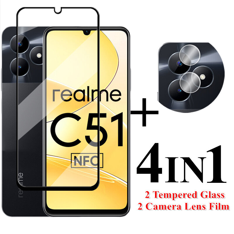 Realme用強化ガラス,透明スクリーンプロテクター,レンズ,フィルム,c51,c53,c55,c30,c31,c35