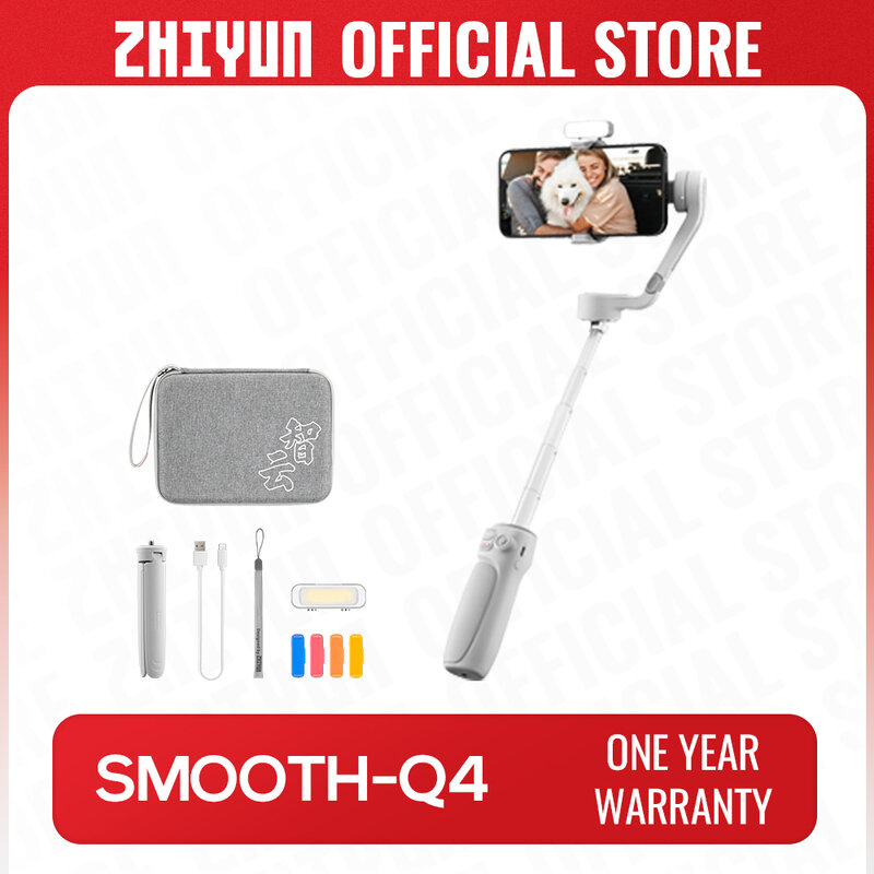 ZHIYUN-cardán oficial Smooth Q4 para teléfono inteligente, estabilizador de mano de 3 ejes, cardán para iPhone 14 pro max/HUAWEI/Samsung/Xiaomi