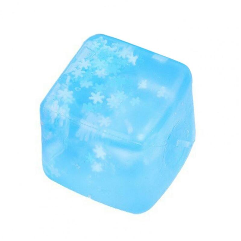 Stress Relief Toy Soft Ice Cube Shape Decompression Toy for Kids Slow Rebound Pinch Toy to Relieve Stress Tear Resistant Squeeze