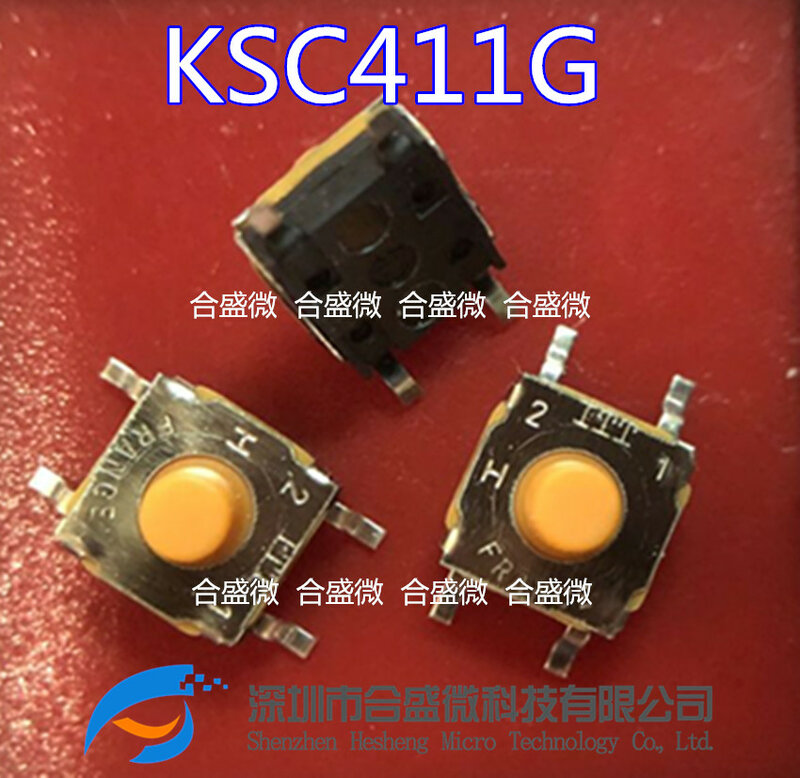 Ksc411g Interruptor táctil importado, Ksc411g70shlfs 6x6x5, botón de interruptor de silicona impermeable a prueba de polvo