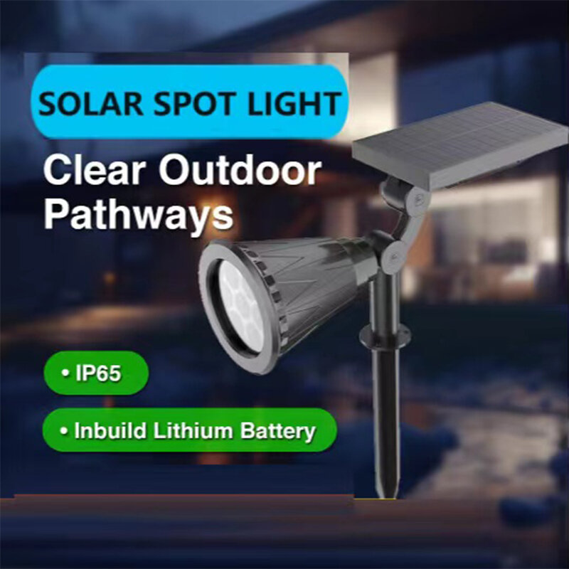 1/2Pcs lampada solare a energia solare 7LED faretto solare regolabile In-Ground IP65 impermeabile applique da parete per esterni