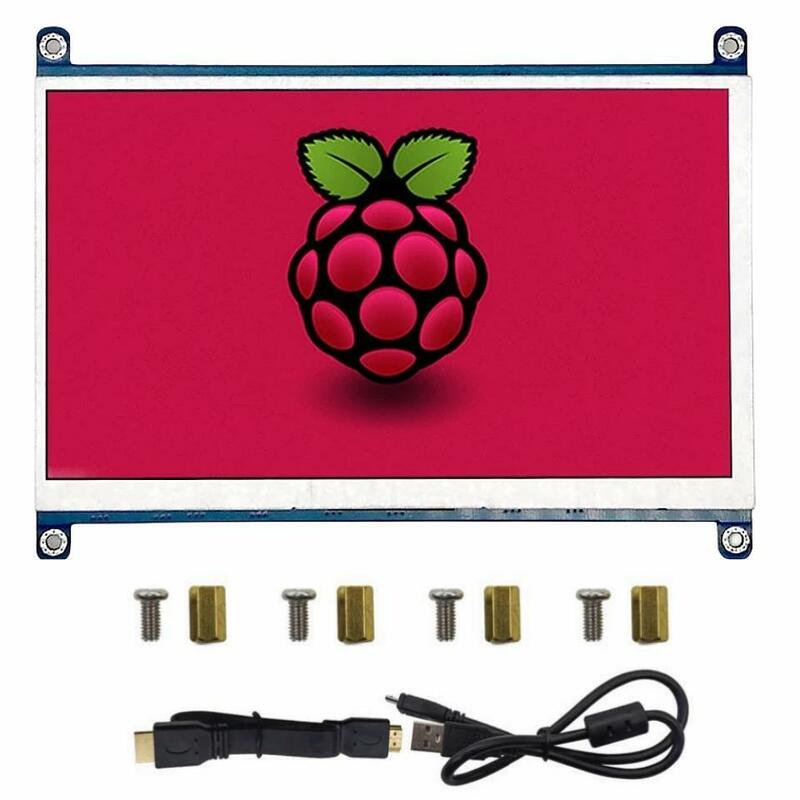 Pantalla táctil LCD de 7 pulgadas, compatible con HDMI, resolución de 1024x600, compatible con Raspberry Pi
