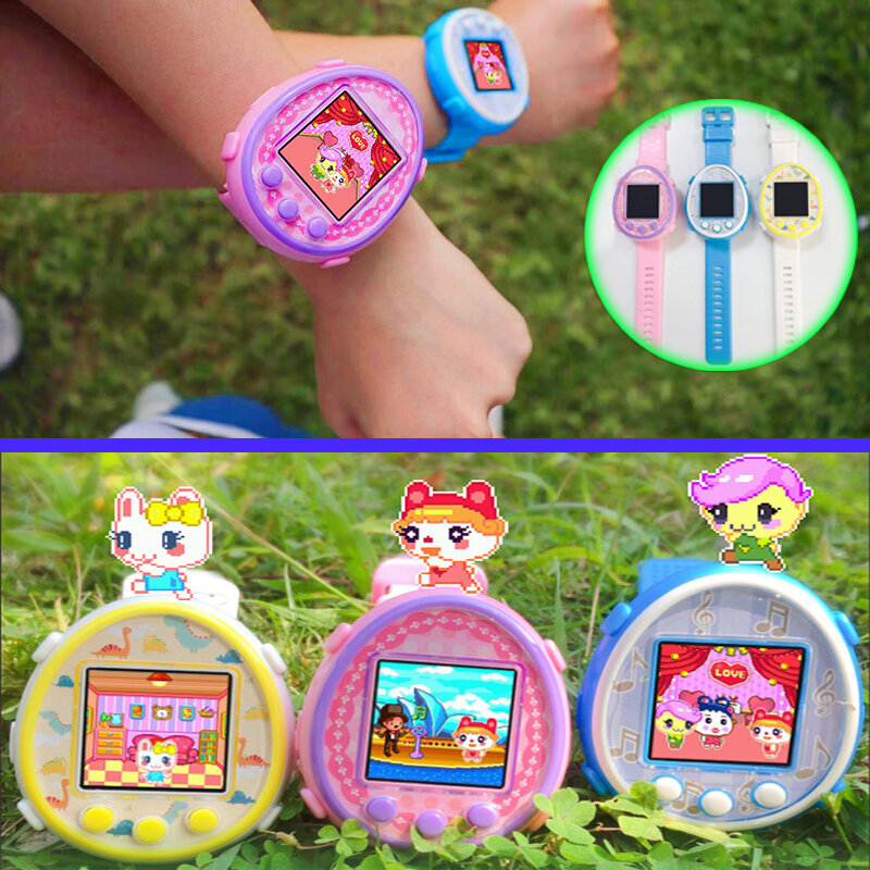 Newest Virtual Cyber Pet Original 90s Electronic Pet Color Kid Puzzle Toy Digital HD Screen E-Pet Fencing System Interactive Toy