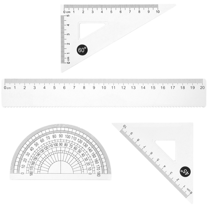 Strumenti geometrici preciso goniometro righello da disegno professionale che misura il disegno del Design