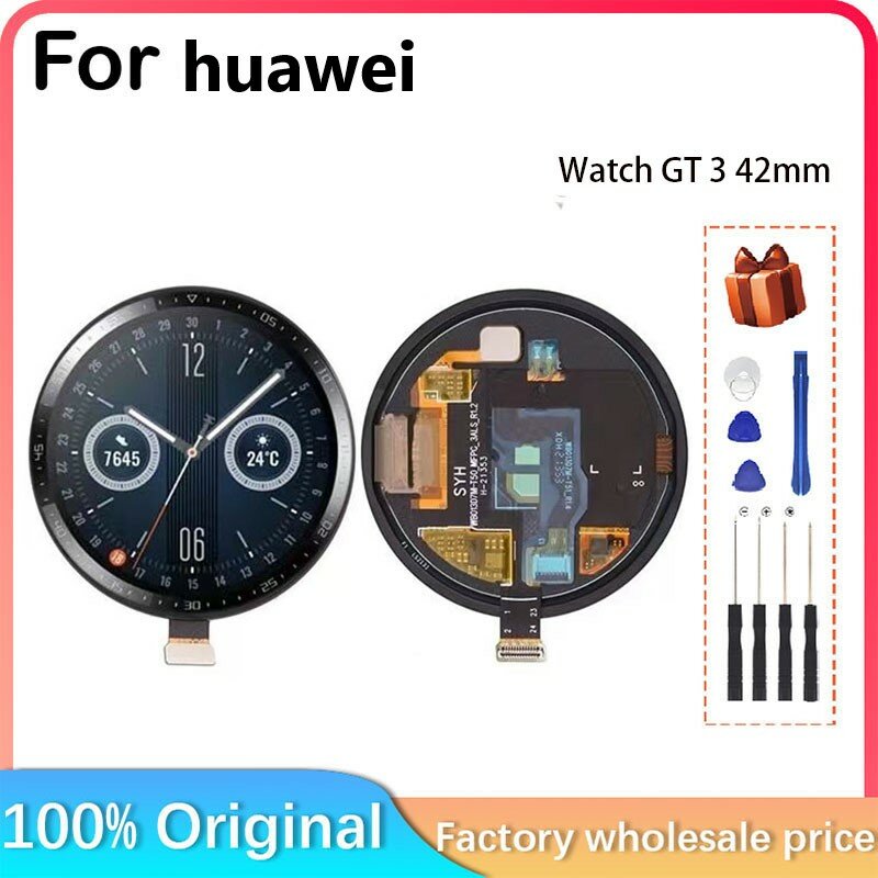 สำหรับ HUAWEI Watch GT 3 42มม.จอแสดงผล LCD + หน้าจอสัมผัส LCD สำหรับนาฬิกา HUAWEI GT 3 MIL-B19 LCD จอแสดงผล AMOLED จอแสดงผล42มม.