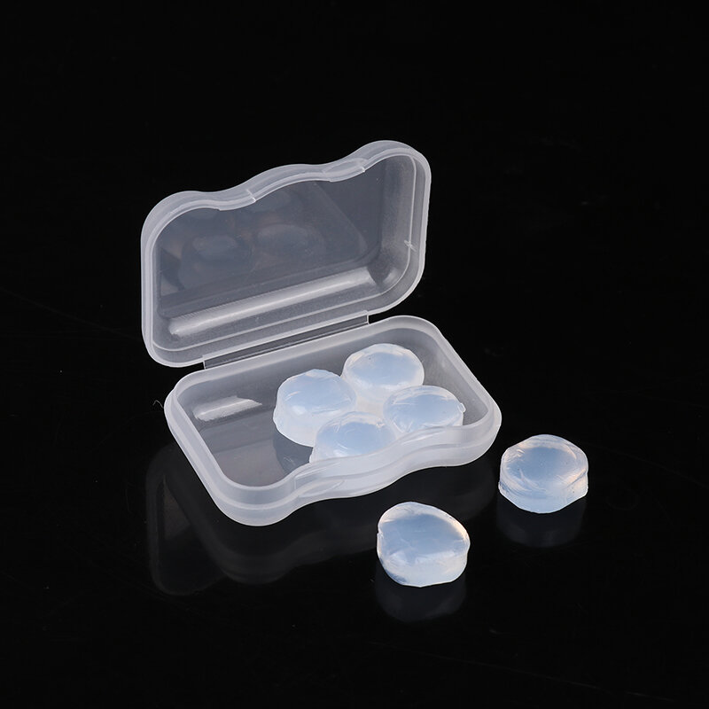 6pcs/box Reusable Transparent Silicone Earplugs Dormitory Sleep Special Sound Insulation Noise Protection Earplugs