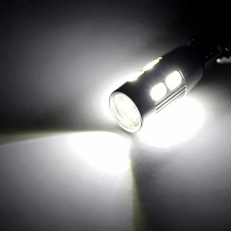 Ampoule LED Canbus pour voiture, lumière blanche super brillante, plaque de planificateur, coin latéral, clignotant unique, W5W, T10, 12V, 6000K, 5630, 10 SMD, 2 pièces