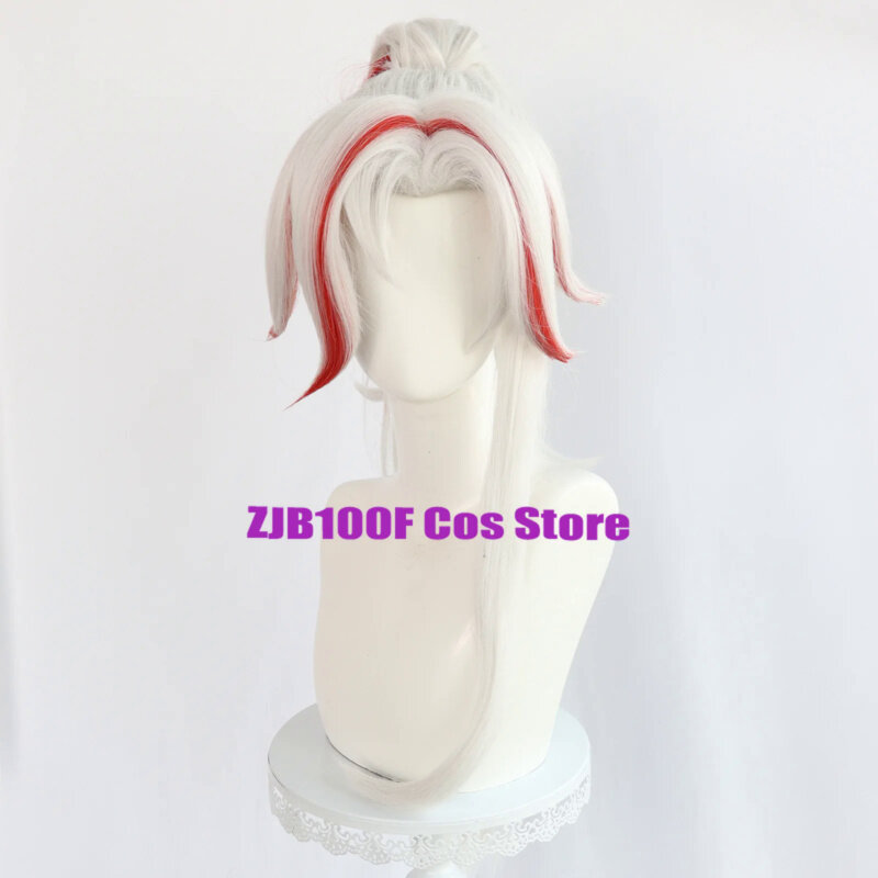 The Unforgotten Yone Cosplay Wig Game LOL Yone Heartsteel Cosplay Heat Resistant Synthetic Hair Play Prop Wigs Cap