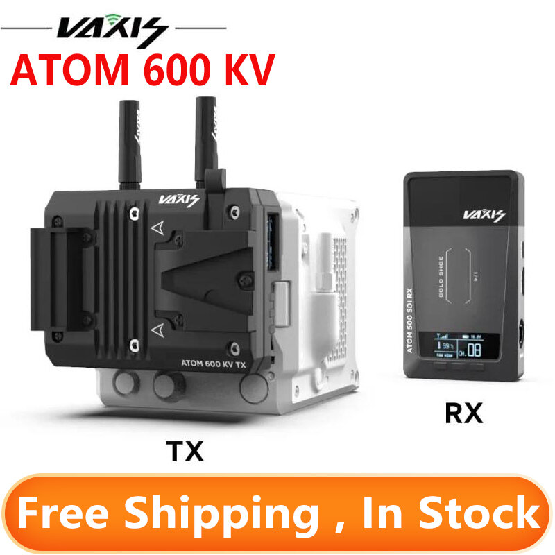Sistema de Transmissão Sem Fio Vaxis ATOM, Transmissor 600 KV e Receptor ATOM 500 para Câmera RED Komodo, SDI IN OUT 600KV